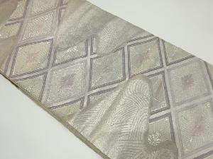 アンティーク　荒波に松菱模様織り出し袋帯（材料）